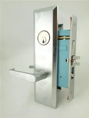 Marks New Yorker 7NY92A/26D, Satin Chrome Left Hand Mortise Entry Lock Set, Screwless Lever Thru-Bolted Lockset