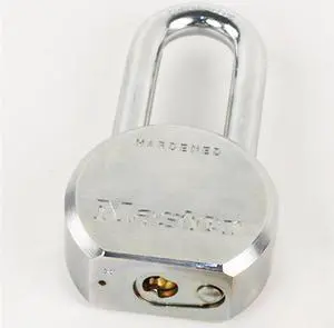 MASTER LOCK 6230LH Padlock, Keyed Different, Long Shackle, Round Steel Body,
