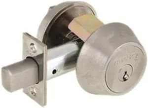 Medeco 11-C601-626-JL Satin Chrome 626 Grade 1 Single Cylinder Tubular Deadlock Deadbolt 2-3/8" Backset, JL Keyway HIGH SECURITY