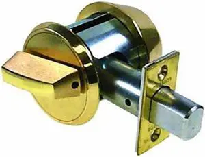 Medeco 11-C601-605-PA Bright Brass 605 Grade 1 Single Cylinder Tubular Deadlock Deadbolt 2-3/8" Backset, PA Keyway HIGH SECURITY