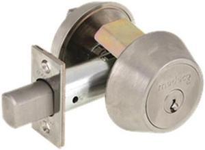 Medeco 11-C601-626-DK Satin Chrome 626 Grade 1 Single Cylinder Tubular Deadlock Deadbolt 2-3/8" Backset, DK Keyway HIGH SECURITY