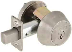 Medeco 11-C601-626-S1 Satin Chrome 626 Grade 1 Single Cylinder Tubular Deadlock Deadbolt 2-3/8" Backset, S1 Keyway HIGH SECURITY