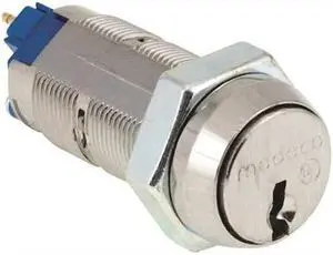 Medeco 65-2150T-021-26-60 Satin Chrome 26D Momentary High Security 3/4" Diameter Micro Switch Lock (Leads Are Sold Separately)