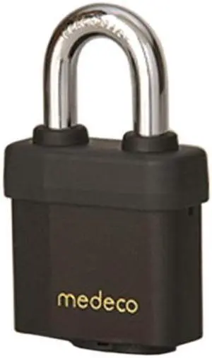 Medeco 54-71500-00 54 System Series All Weather 7/16" x 1-3/8" Padlock With High Security 00 Original Keyway