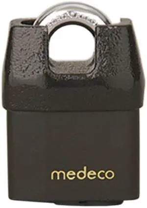 Medeco 54-72500-00 54 System Series All Weather 7/16" x 3/4" Shrouded Shackle Padlock With High Security 00 Original Keyway