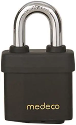 Medeco 54-51F00-00 54 System Series All Weather 5/16" x 2-3/8" Padlock With High Security 00 Original Keyway