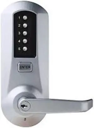 Simplex 5021XSWL-26D Satin Chrome US26D Mechanical Pushbutton Lock With Key Override For K-I-L Kaba Cylinders With Schlage "C" Keyway
