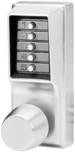 Simplex 1011-26D Satin Chrome US26D Mechanical Heavy Duty Knob Pushbutton Combination Lock (No Cylinder)