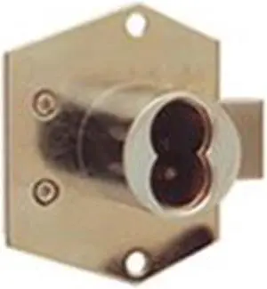 Olympus 725RD-26D (Like Best 5L) Satin Chrome US26D Deadbolt Cabinet Door Rim Mount Lock For Best compatible 6 or 7 Pin SFIC Cores (Core Sold Seperately)