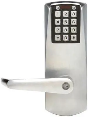 Simplex E2031XSLL-626 Satin Chrome US26D Grade 1 E-Plex Cylindrical Lock With 1/2" Throw And 2-3/4" Backset And Key Override For Key In Lever Kaba Cylinder Schlage "C" Keyway
