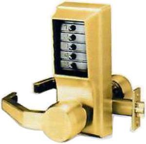 Simplex L1011RH-3 Brass US3 Mechanical Heavy Duty Cylindrical Lever Pushbutton Combination Right Hand Lock