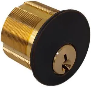 Maxtech R1SC2-46 Duranodic Solid Brass Replacement 1" Mortise Cylinder Lock With Schlage SC1 Keyway