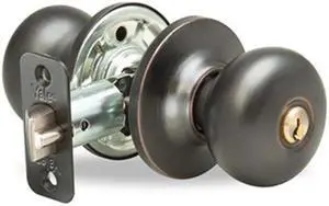 Yale 700H-10BP Oil Rubbed Bronze Permanent US10BP Horizon Heavy Duty Entry Knob And Rosettes For Doors 1-3/8" To 1-3/4" With Kwikset Keyway