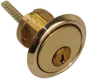 Ilco 7015SC-03 Polished Brass US3 Solid Brass Replacement Rim Cylinder Lock For Doors 1-3/8" - 2-1/4" Thick With Schlage SC1 Keyway