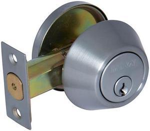Em-D-Kay D30526 Dull Chrome Commercial Grade Single Cylinder Deadbolt With SC1 Keyway