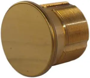 Maxtech B118DC-03 Polished Brass US3 Solid Brass Replacement 1-1/8" Dummy Mortise Cylinder Lock