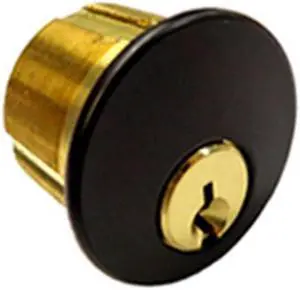 Ilco 7165YA2-46 Duranodic Solid Brass Replacement 1" Mortise Cylinder Lock With Yale YA1 Keyway