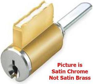 Ilco 15395FA-04 Satin Brass US4 Solid Brass Replacement Key-In-Knob / Lever Cylinder Lock With Segal SE1 Keyway