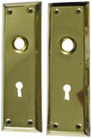 Ilco 213-04-51 Brass Bit Key Trim Plates 7" x 2-1/4" For Mortise Locksets