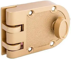 Tuff Stuff 167B Brass Single Cylinder Jimmy Proof Deadlock Deadbolt With Flat Strike