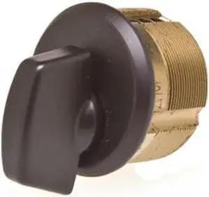 Ilco 7161TK2-46 Duranodic Solid Brass Replacement 1" Mortise Turn Knob Cylinder Lock