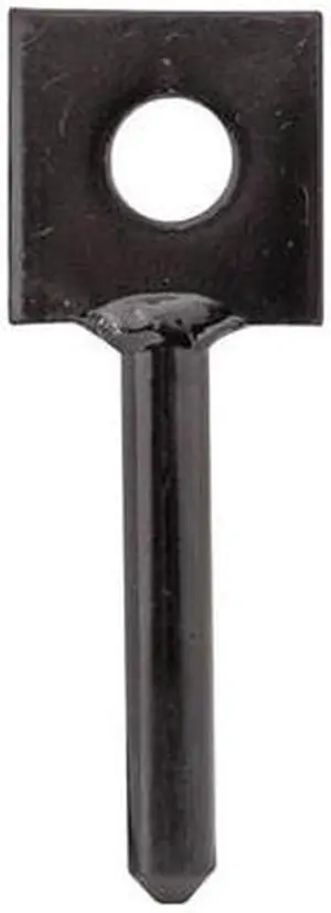 Tuff Stuff 1022 Square Head Black Finish Male Locking Gate Pin With 1/2" Diameter For Padlocks With A Shackle Diameter Of 9/16" Or Less