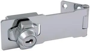 Ultra Hardware, 31815, 4-1/2" Polished Chrome Key Cylinder Keyed Hasp Lock