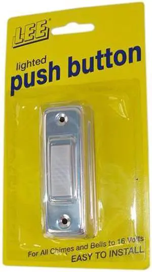 Lee Electric BC265LS Chrome Wired Box Push Button With White Lighted Button For Bell
