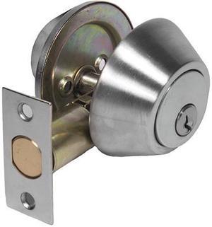 Em-D-Kay D30626 Dull Chrome 26D Commercial Grade Double Cylinder Deadbolt Adjustable Latch With SC4 Keyway