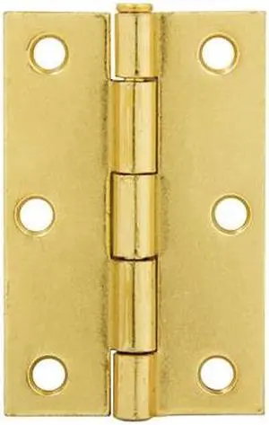 Tuff Stuff 86730 Polished Brass Plated 3" Loose Pin Utility Hinge With Screws (1 Hinge)