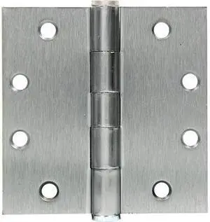 Tuff Stuff 86425DC Dull Chrome 4-1/2" x 4-1/2" Template Hinges With Machine And Wood Screws (1-1/2 Pairs)