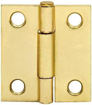 Tuff Stuff 86715 Polished Brass Plated 1-1/2" Loose Pin Utility Hinge With Screws (1 Hinge)