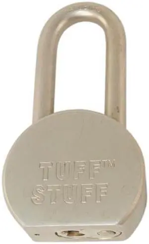 Tuff Stuff (Like American Lock 701) 5258LS Solid Steel 2-1/2" Wide Hardened Steel Long Shackle Padlock With 2" Verticle Shackle Clearance (Re-Keyable)