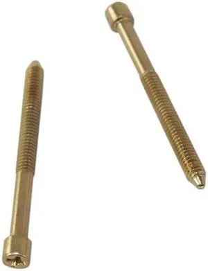 Em-D-Kay MORTSS Pack of 2 Polished Brass Mortise Cylinder Set Screws For The Em-D-Kay 5122 And Many Other Mortise Lock Sets