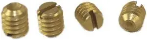 Progressive 1420 Pack Of 4 Polished Brass Standard Knob Set Screws 1/4" - 20 TPI For The Progressive Model #'s 2400 & 2600