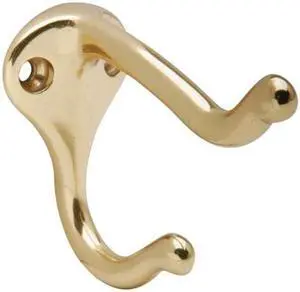 Ives 571A3 Brass Coat And Hat Hook