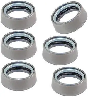 Keedex K-24A Pack Of 6 Aluminum Cylinder Collar Guard With Spring For Mortise Cylinders