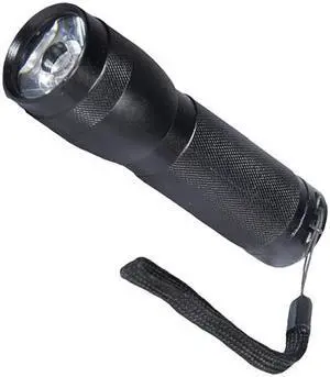 Tuff Stuff 96076 Aluminum Body High Power 1-Watt LED Flashlight With Easy On/Off Switch And Wrist Strap
