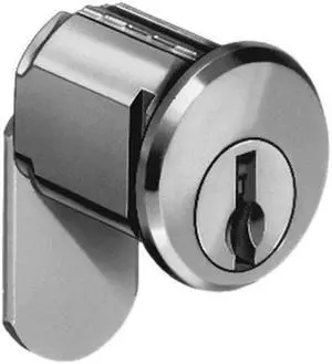 CompX C8712 Bright Nickel US14 Mailbox Lock With Threaded Cylinder And Clip Replaces Bommer Style Locks