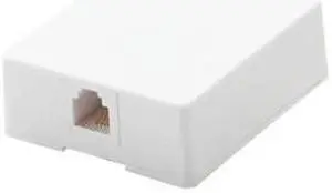 CONECT IT 20-506WH White Surface Mounted Modular Wall Phone Jack