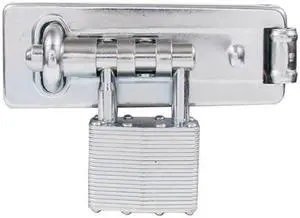 Tuff Stuff 3475 4-1/2" Safety Hasp Lock With 1-3/4" Warded Padlock Combination and Integral Bolt