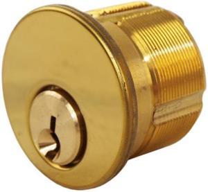Wilson W52-1 Polished Brass US3 15/16" Solid Mortise Cylinder
