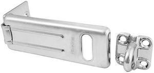 Master Lock 704D 4-1/2 Inch (11cm) Long Zinc Plated Hardened Steel Security Hasp with Hardened Steel Locking Eye
