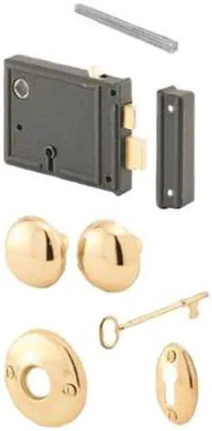 ILCO 591-04-51 Horizontal Style Rim Knob Lockset Bit Skeleton Keys Vintage Style