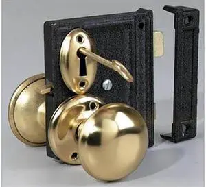 ILCO 590-04-51 Vertical Style Rim Knob Lockset Bit Skeleton Keys Vintage Style