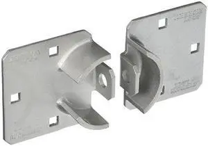 American Lock/Master Lock A800 Heavy Duty 6 Hole Chrome High Security Hasp Zig-Zag Cargo 8-1/2 Inch x 4-1/2 Inch by Master Lock