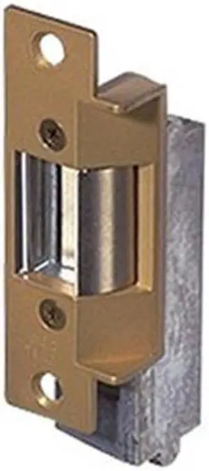 Trine 012 Brass Powder Coated Light Commercial Electric Door Strike 4-7/8" x 1-1/4" With 10 - 16 VAC