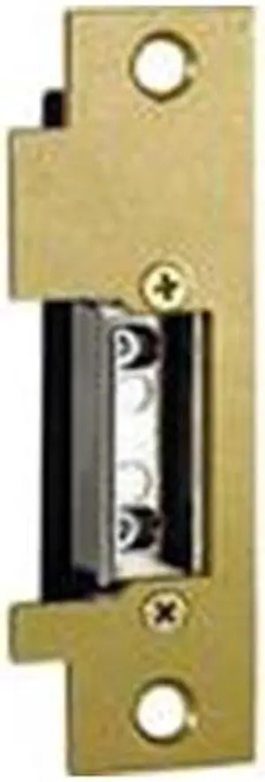 Trine 2009 Brass Powder Coated Electric Door Strike 1-1/4" x 4-7/8" With Adjustable Latch And 16 - 24 Volt AC/DC