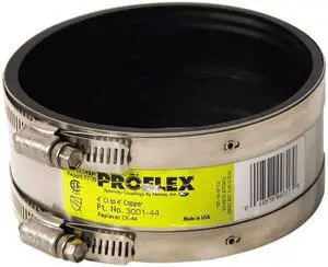 ZORO SELECT 3001-44 Shielded Coupling,For Pipe Size 4" x 4"