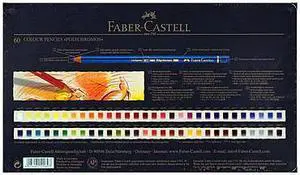 FABER CASTELL Tin of 60 Polychromos Art Colored Pencils